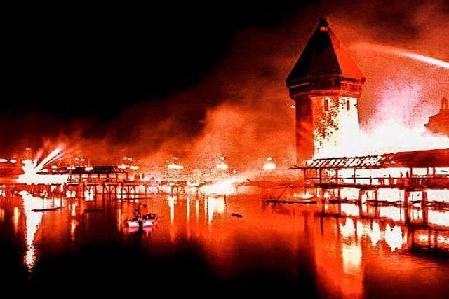 Vor 30 Jahren brannte die Kapellbrcke in Luzern grtenteils ab