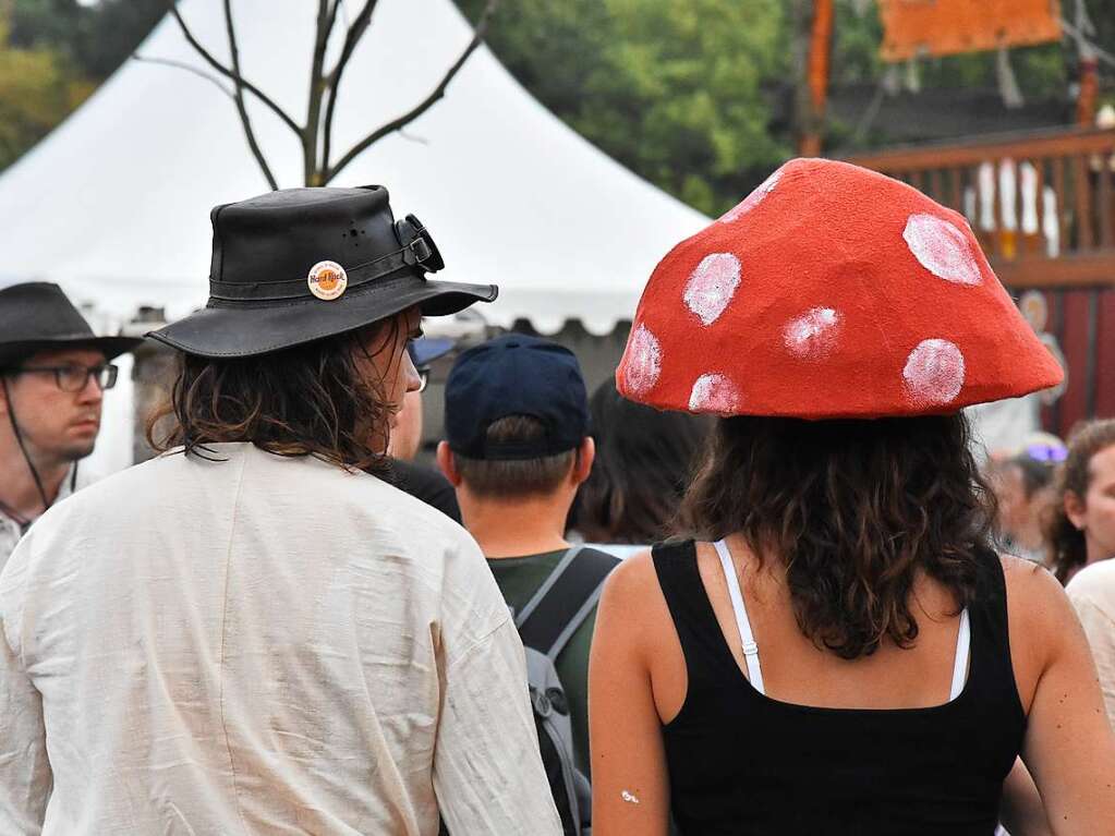 Ob mittelalterlich gewandet oder zivil: Die Besucher des Mittelalterlich Phantasie Spectaculum in Weil am Rhein hatten jede Menge Spa beim Festival.