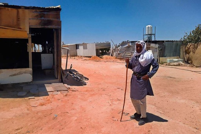 Haj Frej Al-Hawashle im Dorf Ras Jrabah, das er nie verlassen hat  | Foto: Maria Sterkl