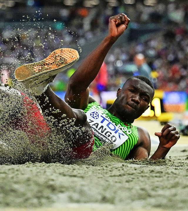 Hugues Fabrice Zango, der Dreisprung-Weltmeister aus Burkina Faso  | Foto: BEN STANSALL (AFP)