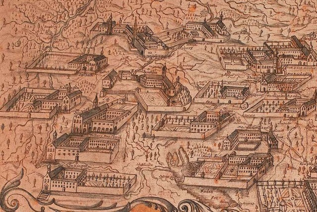 Im oberen linken Teil der Karte ist auch das Kloster Seelbach zu finden.  | Foto: Gemeinde Seelbach