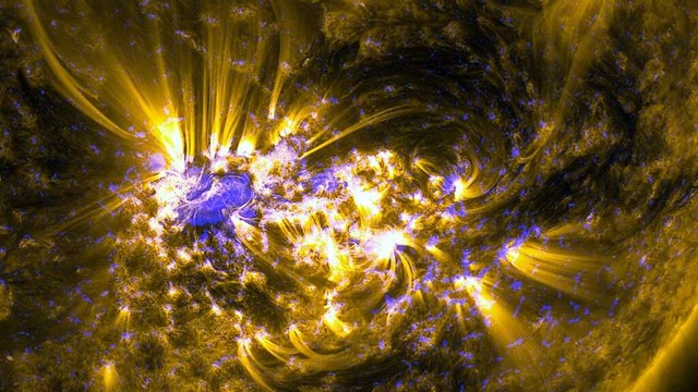 Ausbruch eines Sonnensturms festgehalten durch einen Satelliten der NASA.  | Foto: NASA, SDO, AIA
