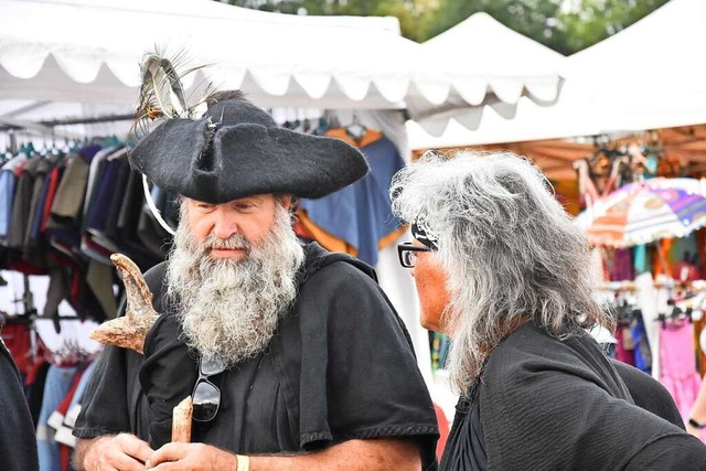 Nur noch wenig Grn finden die Gnse i...bel des Mittelalterfestivals die Ruhe.  | Foto: Kathrin Ganter