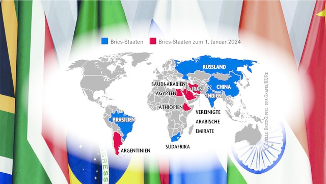 Die Brics-Gruppe wichtiger Schwellenlndern wird  um sechs Lnder erweitert.  | Foto: MICHELE SPATARI (AFP)