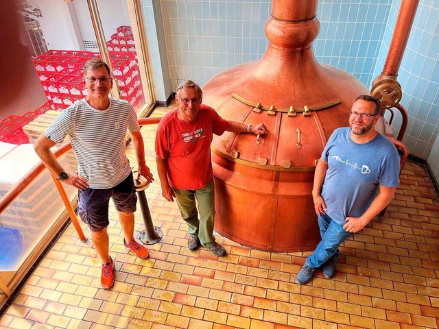 Lars Brgner, Werner Schmidt, Denis Deiser sind in der Brauerei dabei  | Foto: Gemeinde Vrstetten