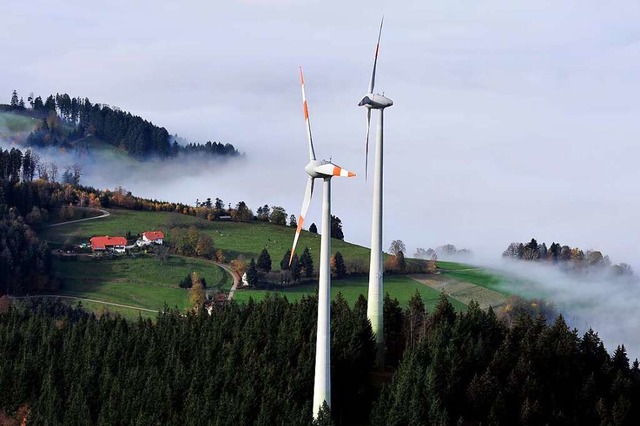 So kannte man lange die beiden Windrd... wurden schon abgebaut.  (Archivbild).  | Foto: Thomas Kunz