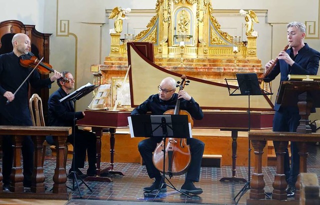 Barockmusik auf hchstem Niveau zelebr...ten Schlosskirche von Schloss Beuggen.  | Foto: Roswitha Frey