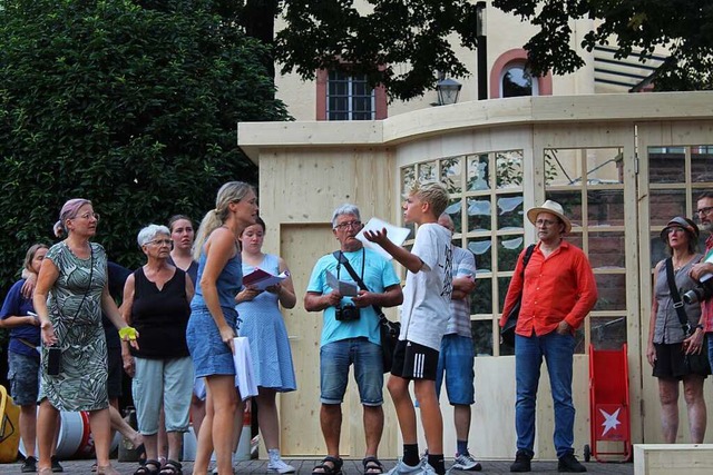 Foto von den Proben zum aktuellen Stc...ijote&#8220; &#8211; noch ohne Kostme  | Foto: Lara Schwrer