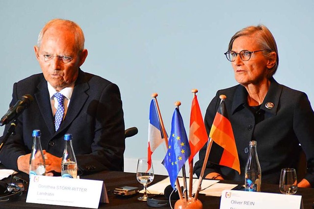 Bundestagsprsident a.D. Wolfgang Sch...ch-franzsischen Brgermeistertreffen.  | Foto: Sebastian Heilemann