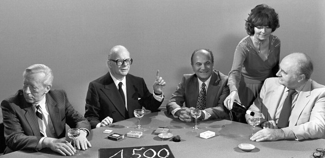 Die illustre Runde um Werner Hfer (Zweiter von links) im Jahr 1980.  | Foto: Wilhelm Bertram