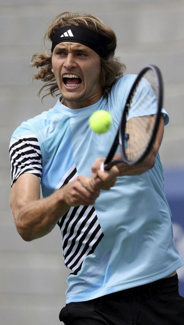 Alexander Zverev ist gut reingekommen in die US Open.  | Foto: AL BELLO (AFP)