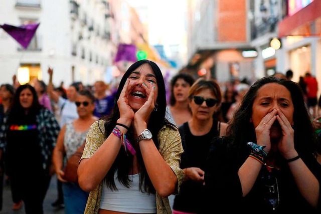 Proteste auf Initiative feministischer Vereinigungen am Montag in Madrid  | Foto: OSCAR DEL POZO (AFP)