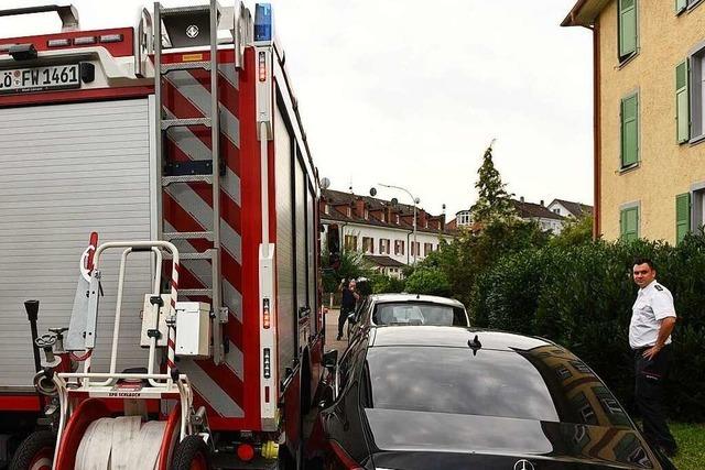 Fotos: So eng ist es fr die Feuerwehr auf den Straen von Lrrach