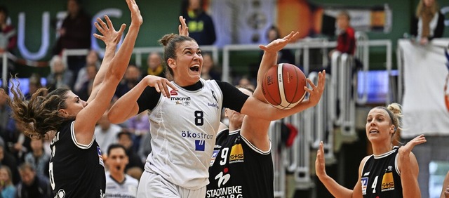 Kapitnin Luisa Nufer (in Wei) freut ...ine 3x3-WM und schnellen Basketball.    | Foto: Achim Keller