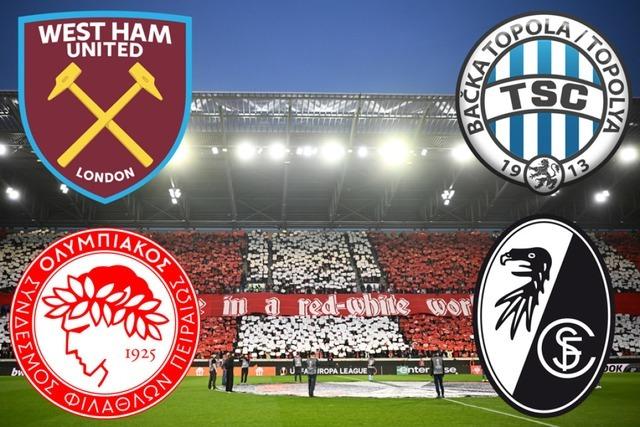Der SC Freiburg trifft in der Europa League auf West Ham United, Olympiakos Pirus und TSC Bačka Topola