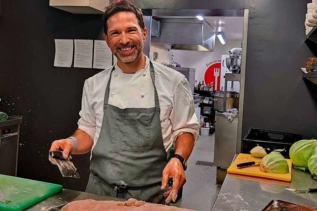 Mag gerne selbstgebackenes Brot zum Frhstck: Manuel Hringer.  | Foto: Gasthaus Rssle