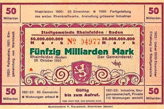 Als Rheinfelden vor 100 Jahren sein eigenes Geld druckte