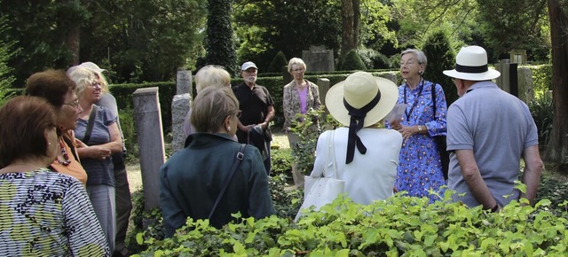 Der Jdische Friedhof in Offenburg war...Europischen Tag der Jdischen Kutlur.  | Foto: Juliana Eiland-Jung