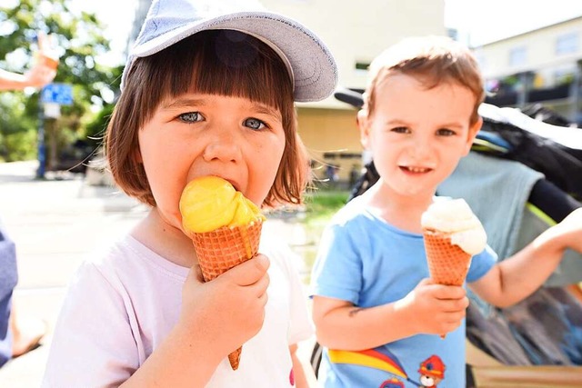 Das Eiscaf Limette in Vauban ist meist von Kindern belagert.  | Foto: Rita Eggstein