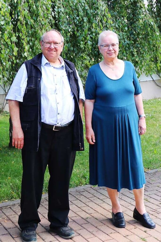 Mathias und Ina Geib verabschieden sich.  | Foto: Martha Weishaar