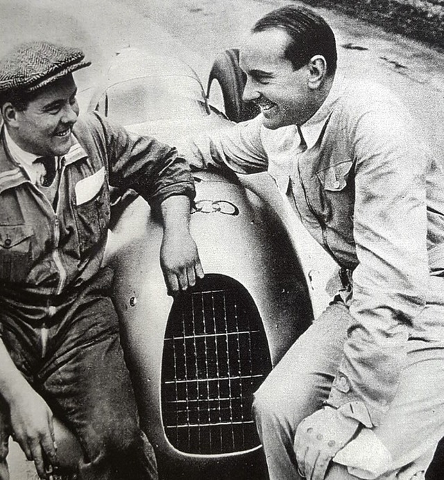 Rennfahrer Hans Stuck (rechts) baute i...dhofs seine ersten Rennwagen zusammen.  | Foto: Repro Beate Zehnle-Lehmann