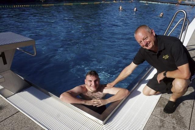Andreas Cafararo schwamm zu schnell fr die Special Olympics