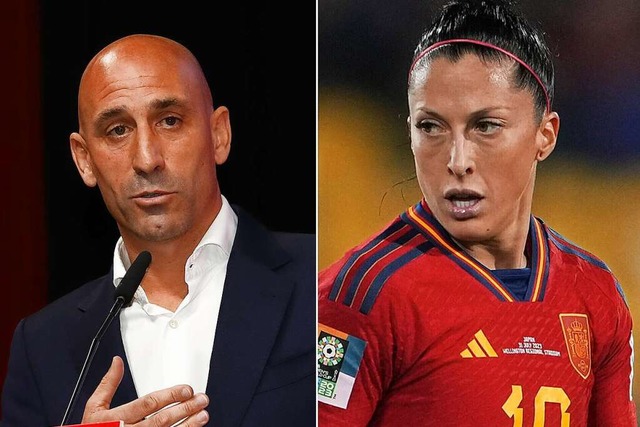 Seit Wochen schwelt der Streit zwische...r Luis Rubiales und Jennifer Hermoso.  | Foto: John Cowpland, Rfef (dpa)