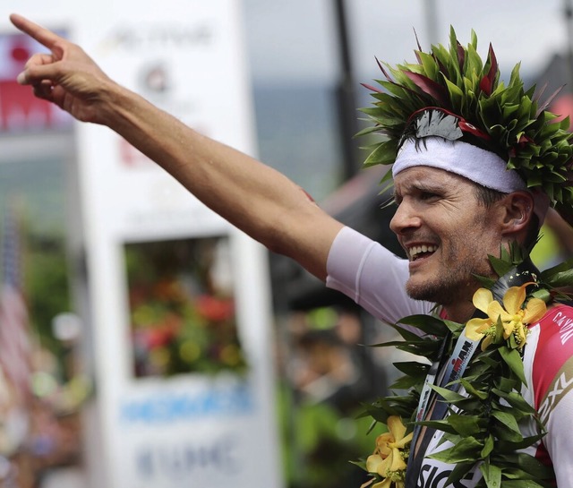 Noch einmal der Beste der Welt? Jan Fr... des Ironmans auf Hawaii im Jahr 2016.  | Foto: Bruce Omori (dpa)