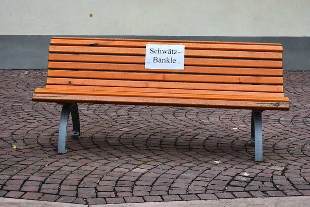 Eine Bank  zum Reden ist einer der Vorschlge des Stadtguldens.  | Foto: Seniorenrat Ettenheim