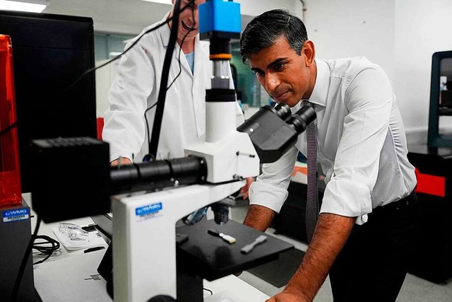 Premierminister Rishi Sunak reagierte auf die Klagen aus der Forschung.  | Foto: CHRISTOPHER FURLONG (AFP)