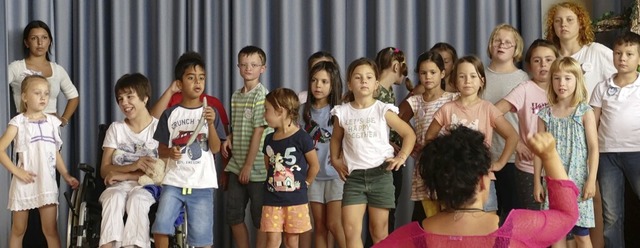 Die Kinder proben das Musical fr die Auffhrung am Samstag.   | Foto: sbu