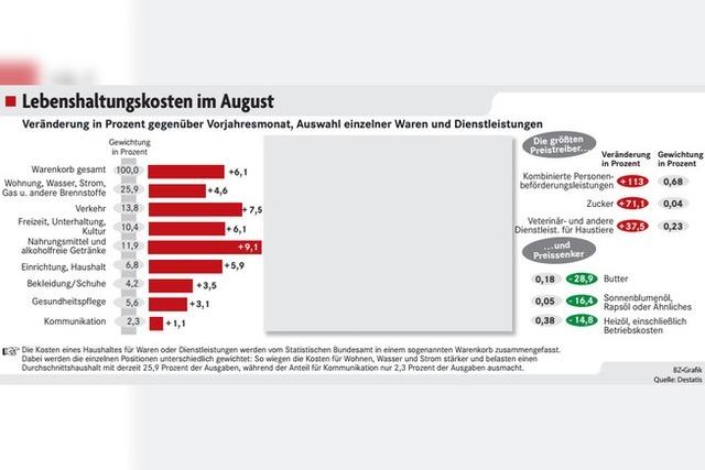 Nahrungsmittel treiben die Preise weiterhin