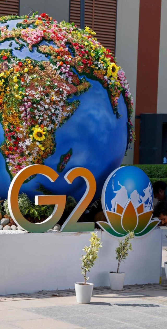 In Indien will die G20-Gruppe auch zu mehr Klimaschutz antreiben.  | Foto: LUDOVIC MARIN (AFP)