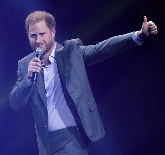 Prinz Harry bei der Erffnung der sechsten Invictus-Games in Dsseldorf  | Foto: Rolf Vennenbernd (dpa)