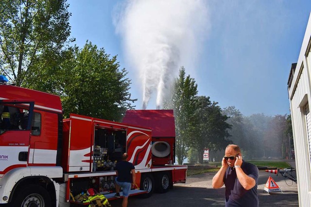 Technisches Highlight beim Tag der off...ug der Werkfeuerwehr der Firma Evonik.  | Foto: Hrvoje Miloslavic