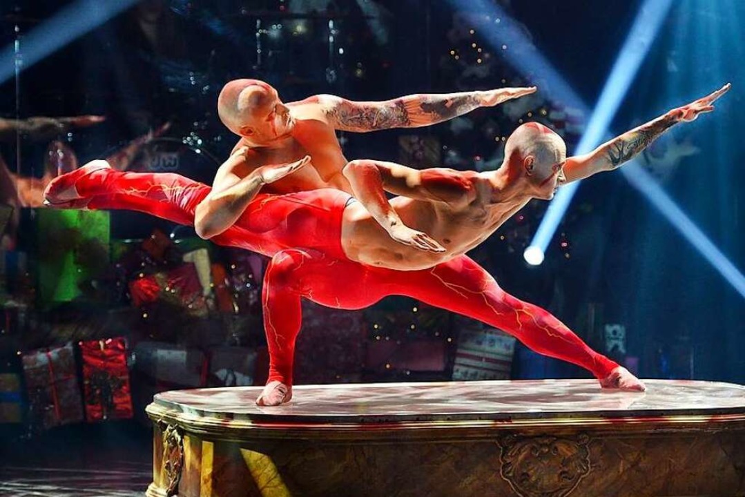 Das Duo Kalasnyk Brothers beeindruckt mit kraftvoller Hand-zu-Hand-Akrobatik.  | Foto: mack event