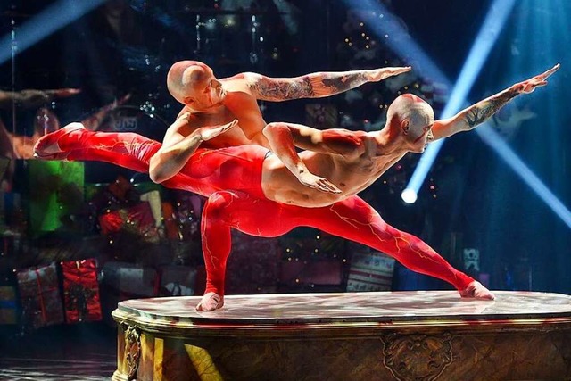 Das Duo Kalasnyk Brothers beeindruckt mit kraftvoller Hand-zu-Hand-Akrobatik.  | Foto: mack event