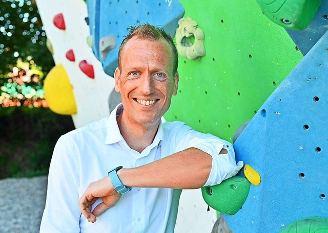 Colbjoern Schfer ist der neue Geschf...s Deutschen Alpenvereins in Freiburg.   | Foto: Michael Bamberger