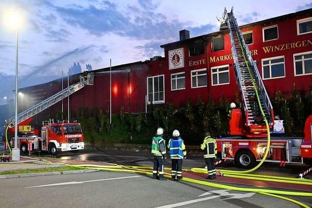 Großbrand in Schliengener Winzergenossenschaft sorgt für Millionenschaden