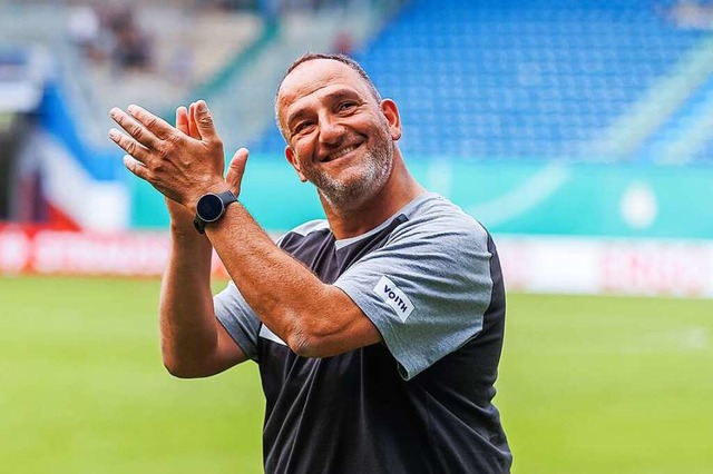 Heidenheims Trainer Frank Schmidt hat den FCH in die erste Bundesliga gefhrt.  | Foto: Andy Buenning (dpa)