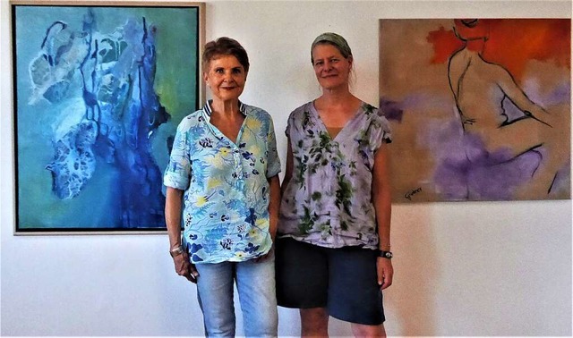 Helga Bauer und Antje Grtner zeigen a... mchten&#8220; in der Galerie im Tor.  | Foto: Sylvia Jahn