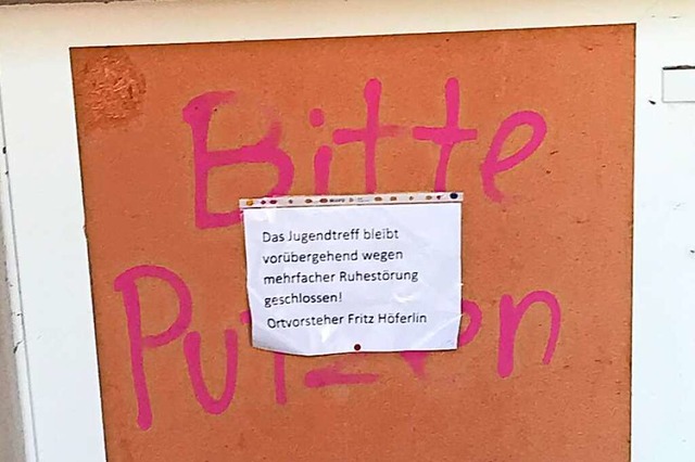 Der Tannenkircher Jugendtreff ist geschlossen.  | Foto: Jutta Schtz