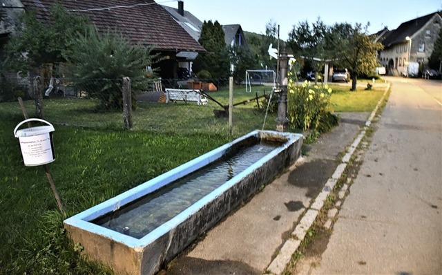 Als einer der wenigen Dossenbacher Bru... am ehemaligen Gasthaus Pflug Wasser.   | Foto: Heinz und Monika Vollmar