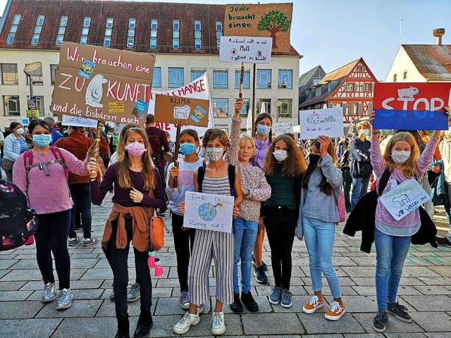 An diesem Freitag gehen wieder Schler...gegen die Klimakatastrophe zu fordern.  | Foto: Ralf Burgmaier