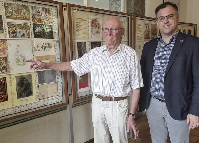 Egon Gerteis mit Brgermeister Ulrich Krieger   | Foto: Anna-Lena Lauber