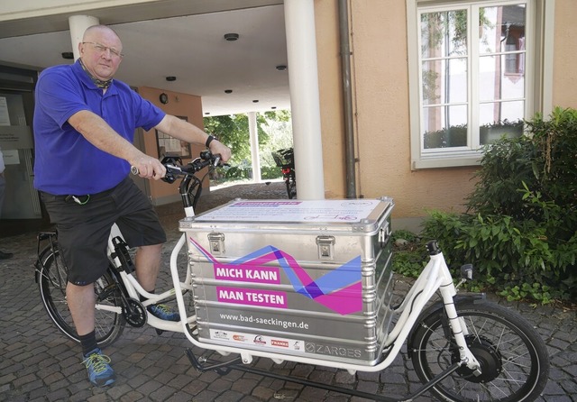 Trompeterle heit das ausleihbare Last...s kein kommunales Lastenfahrrad geben.  | Foto: Michael Gottstein
