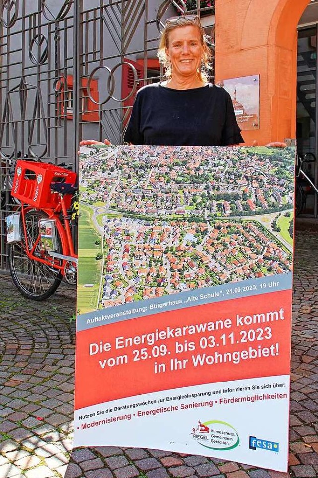 Riegels Klimaschutzmanagerin Irina Wellige freut sich auf  die Energiekarawane.  | Foto: Ruth Seitz