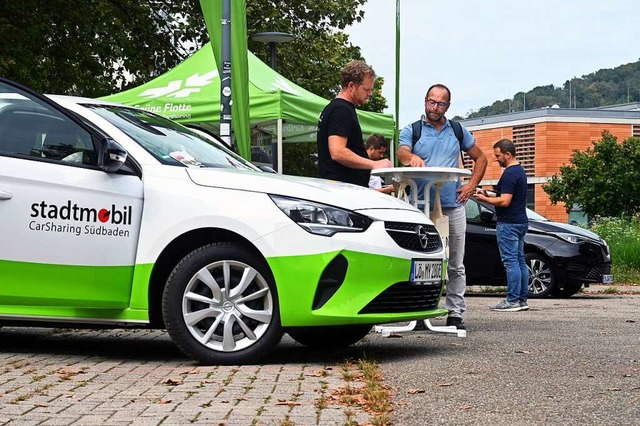 Beim Aktionstag &#8222;Klima und Mobil...aring-Angebot in Freiburg informieren.  | Foto: Thomas Kunz