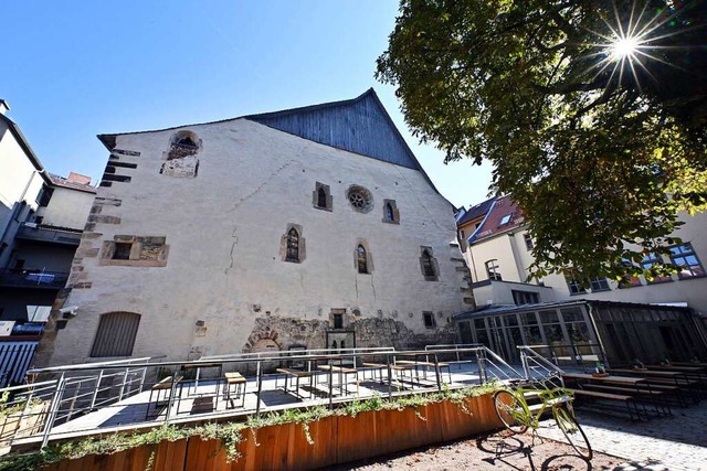 Die ltesten Bauspuren der Alten Synag... erhaltenen Synagogen in Mitteleuropa.  | Foto: Martin Schutt (dpa)