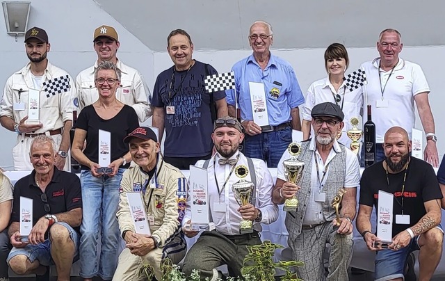 Die besten Fahrer bei der Eggberg-Klas...n und Jrgen Strasser aus Laufenburg.   | Foto: Gerd Leutenecker